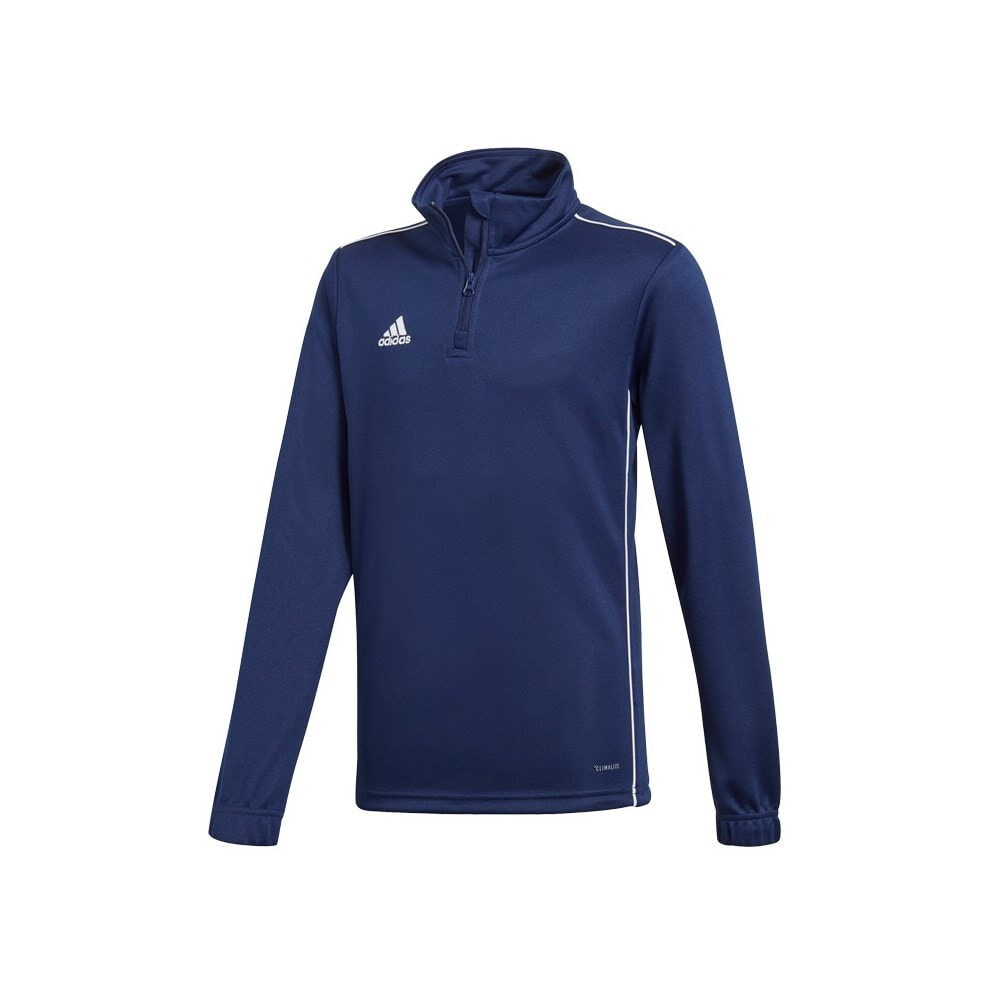 Мужской спортивный лонгслив с длинным рукавом синий с логотипом Adidas JR Core 18