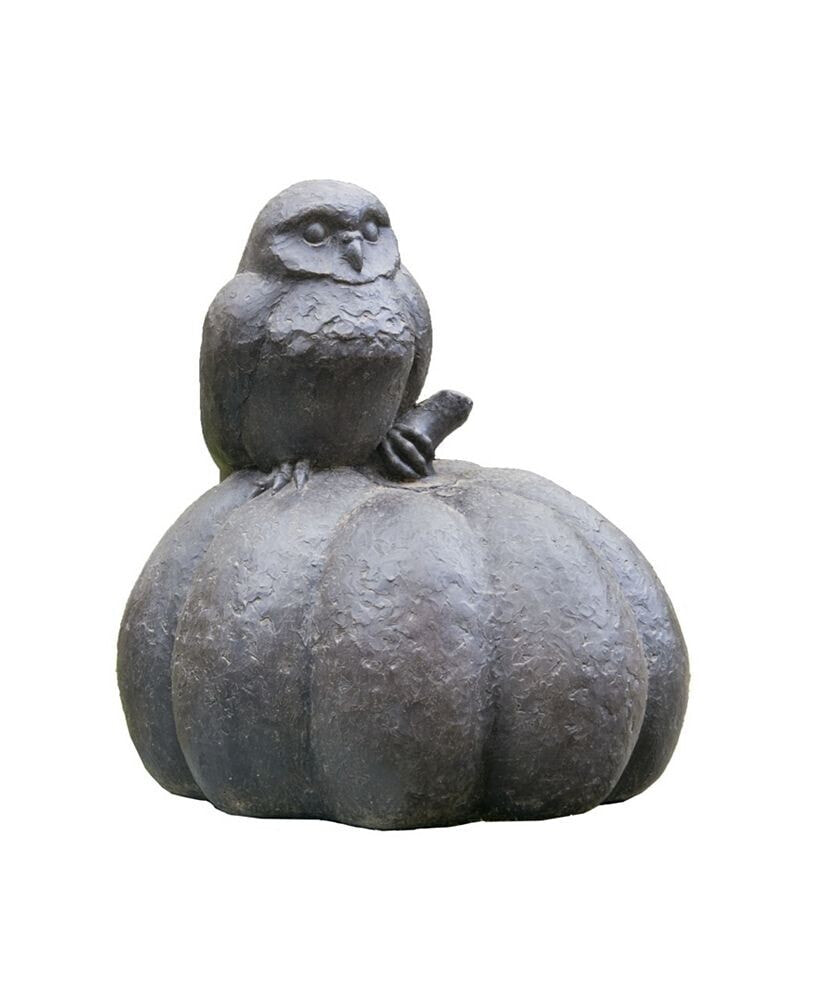 Owl on Pumpkin Garden Statue