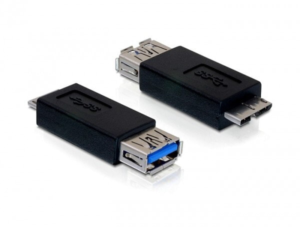 DeLOCK USB 3.0 Adapter USB 3.0-A FM micro USB 3.0-B M Черный 65183