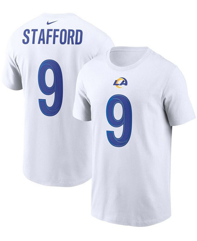 Nike men's Matthew Stafford White Los Angeles Rams Name and Number T-shirt