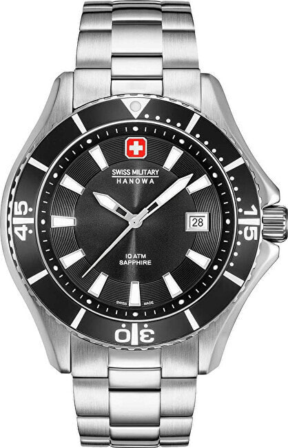Мужские наручные часы с серебряным браслетом Swiss Military Hanowa Patrol Chrono 5305.04.007