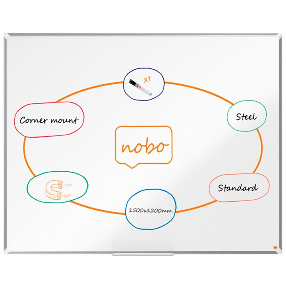 NOBO Premium Plus Lacquered Steel 1500X1200 mm Board