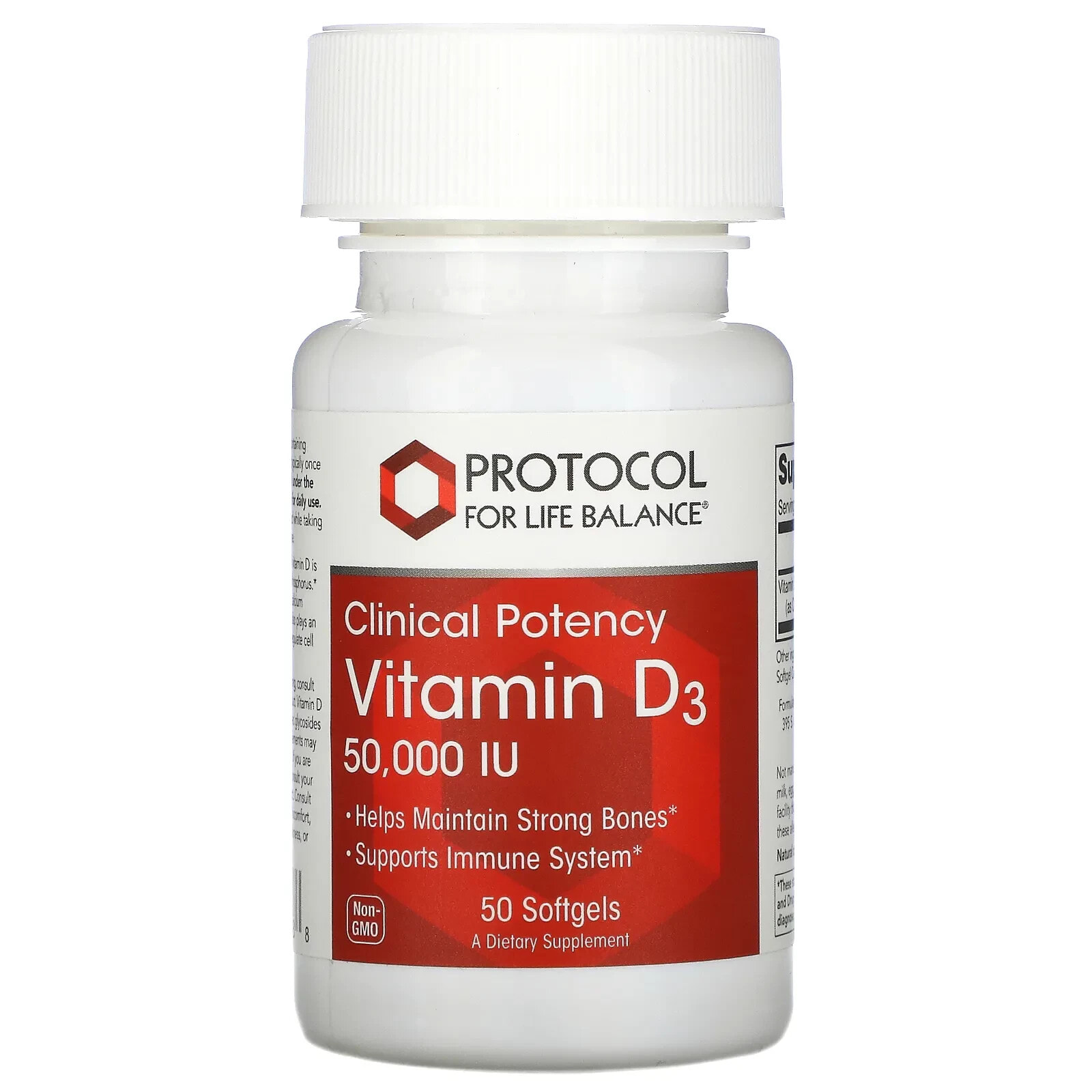 Clinical Potency, Vitamin D3, 50,000 IU, 50 Softgels