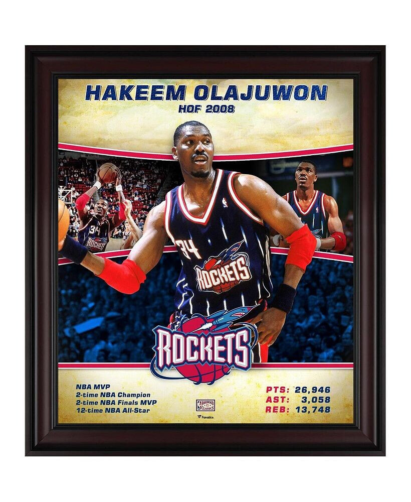 Fanatics Authentic hakeem Olajuwon Houston Rockets Framed 15