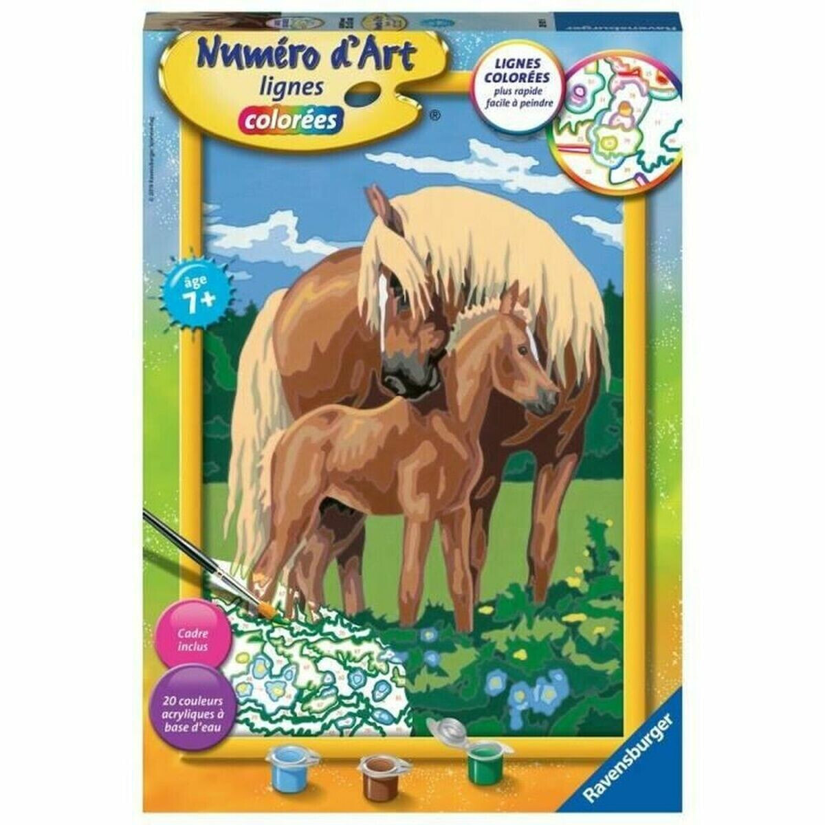 Paint by Numbers Set Ravensburger Proud Horses