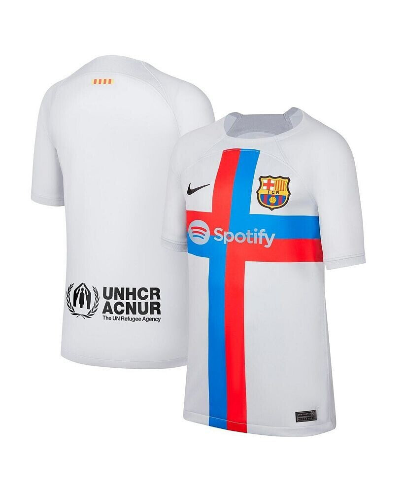 Nike big Boys Gray Barcelona 2022/23 Third Breathe Stadium Replica Blank Jersey