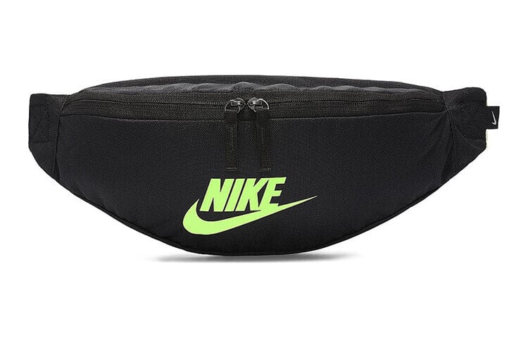 Nike 耐克 Heritage Logo徽标拉链开合 涤纶 腰包 男女同款 黑色 / Аксессуары Nike Heritage Logo сумка-кенгуру BA5750-019