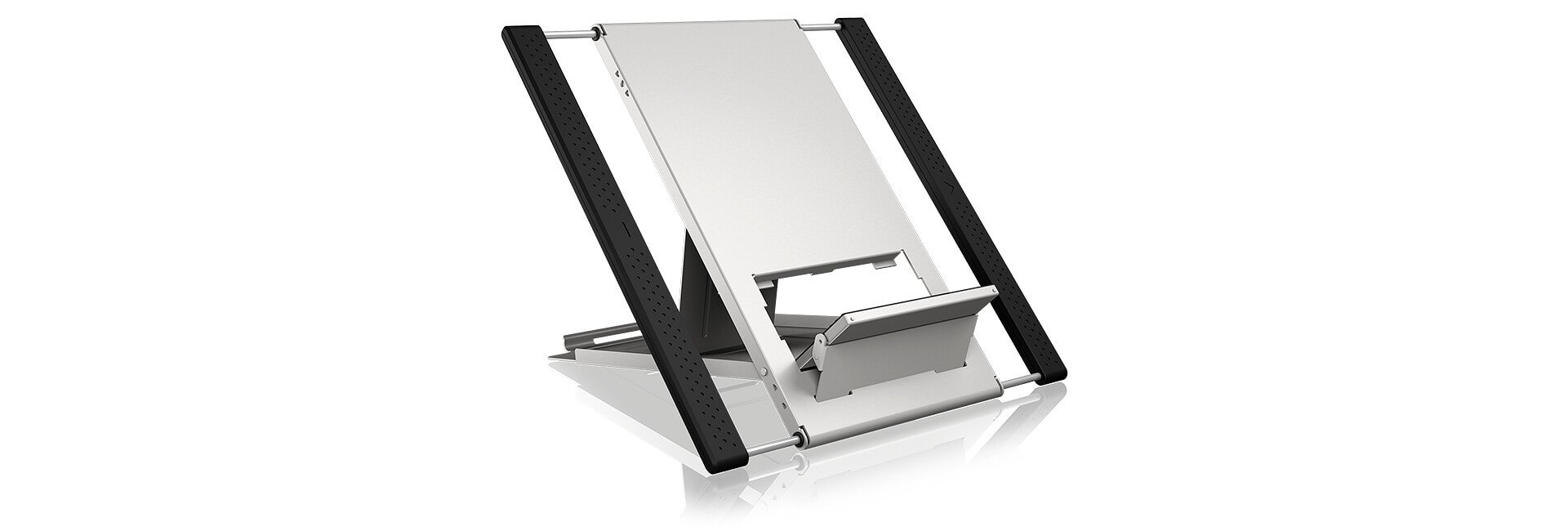 ICY BOX IB-LS300-LH - Notebook stand - Black - Silver - 25.4 cm (10