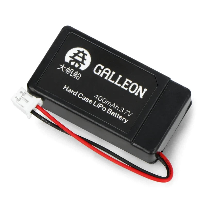 Li-Pol Galleon 400 mAh 3.7 V battery - in hard case - JST-PH connector - 40x23x8mm - PiMoroni BAT0016
