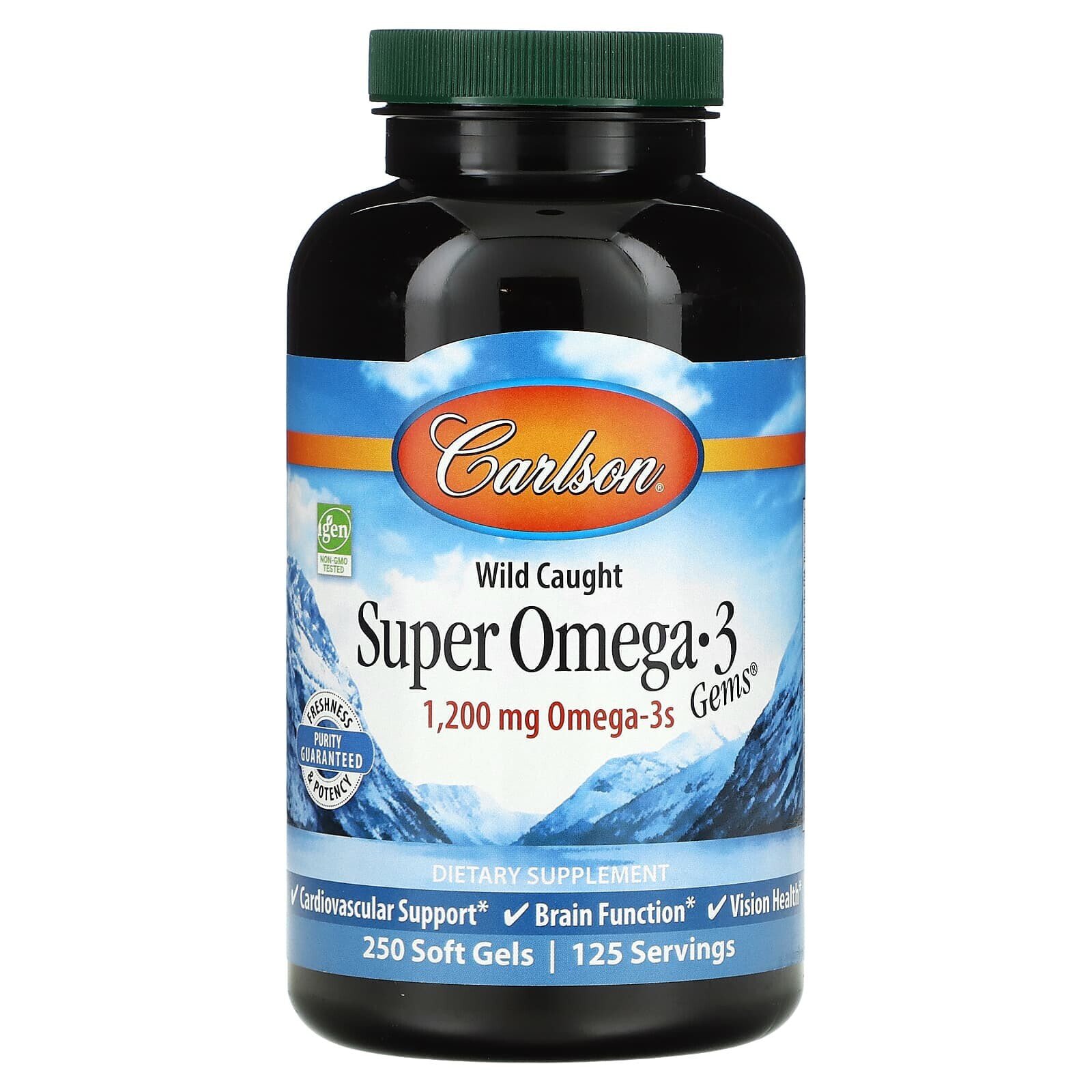 Carlson, Wild Caught Super Omega-3 Gems, высокоэффективная омега-3 из морской рыбы, 600 мг, 250 капсул