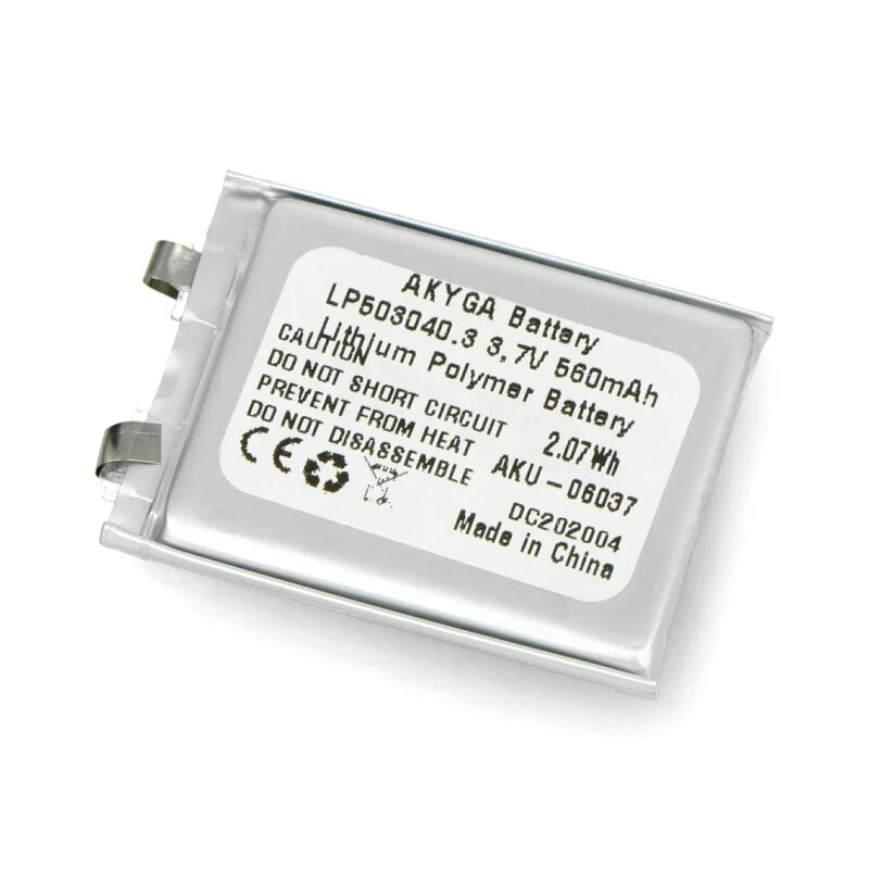 Akyga Li-Pol cell 560mAh 1S 3,7V - 40x30x5mm