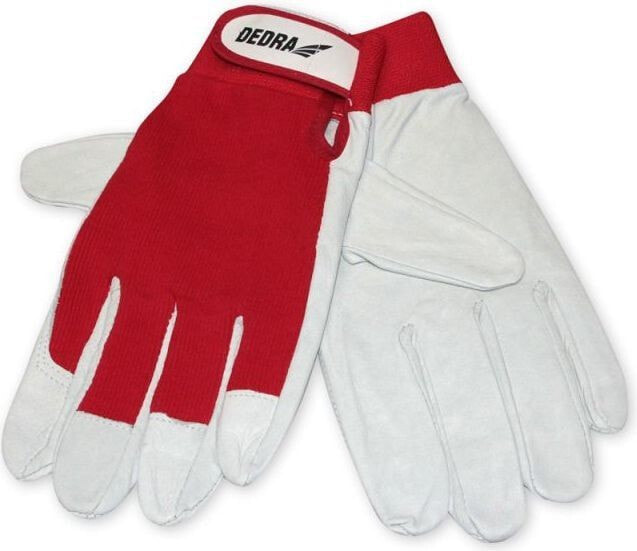 Dedra Protective gloves full-grain pigskin red size 9 (BH1010R09R)