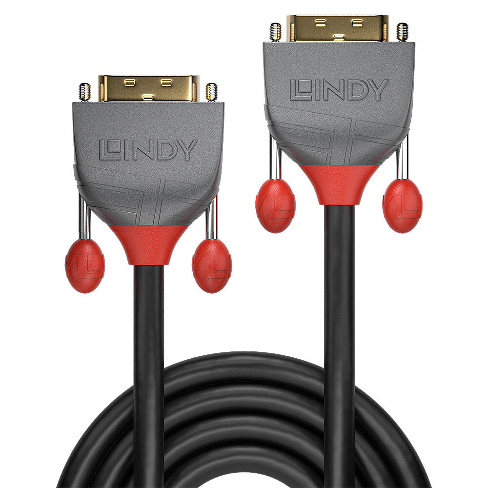 Lindy 36220 DVI кабель 0,5 m DVI-D Серый