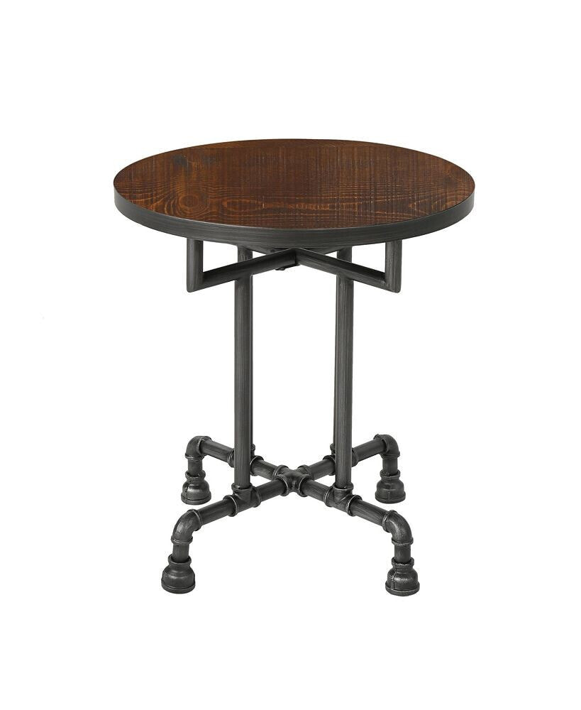 Noble House westleigh Industrial Faux Wood End Table