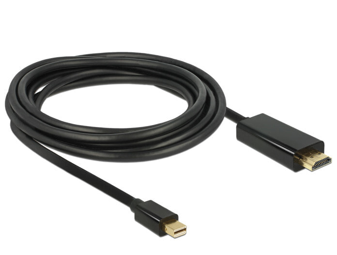 DeLOCK 83700 видео кабель адаптер 3 m HDMI Mini DisplayPort Черный