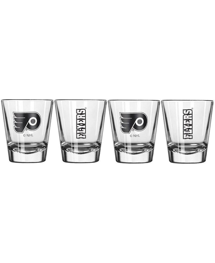 Logo Brands philadelphia Flyers 2 oz Four-Piece Shot Glass Set
