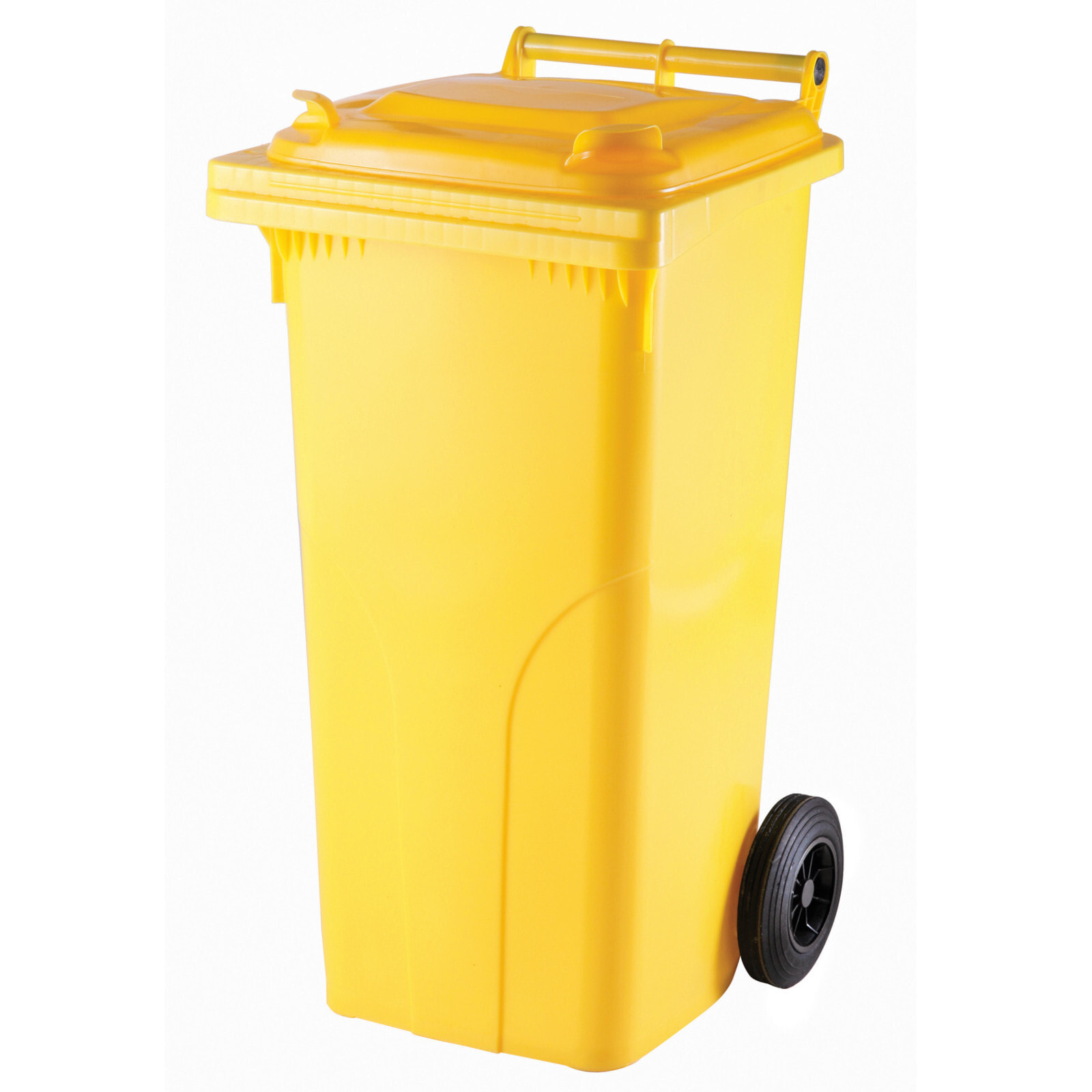 Waste and trash can container ATESTS Europlast Austria - yellow 120L