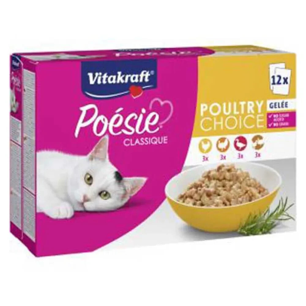 VITAKRAFT Poesie Classique cat poultry wet food 12x85g