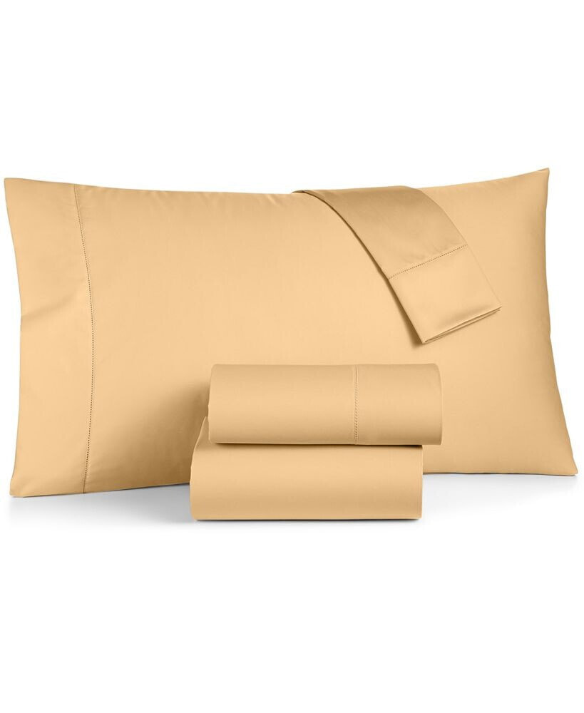 Charter Club solid 550 Thread Count 100% Cotton 3-Pc. Sheet Set, Twin, Created for Macy's