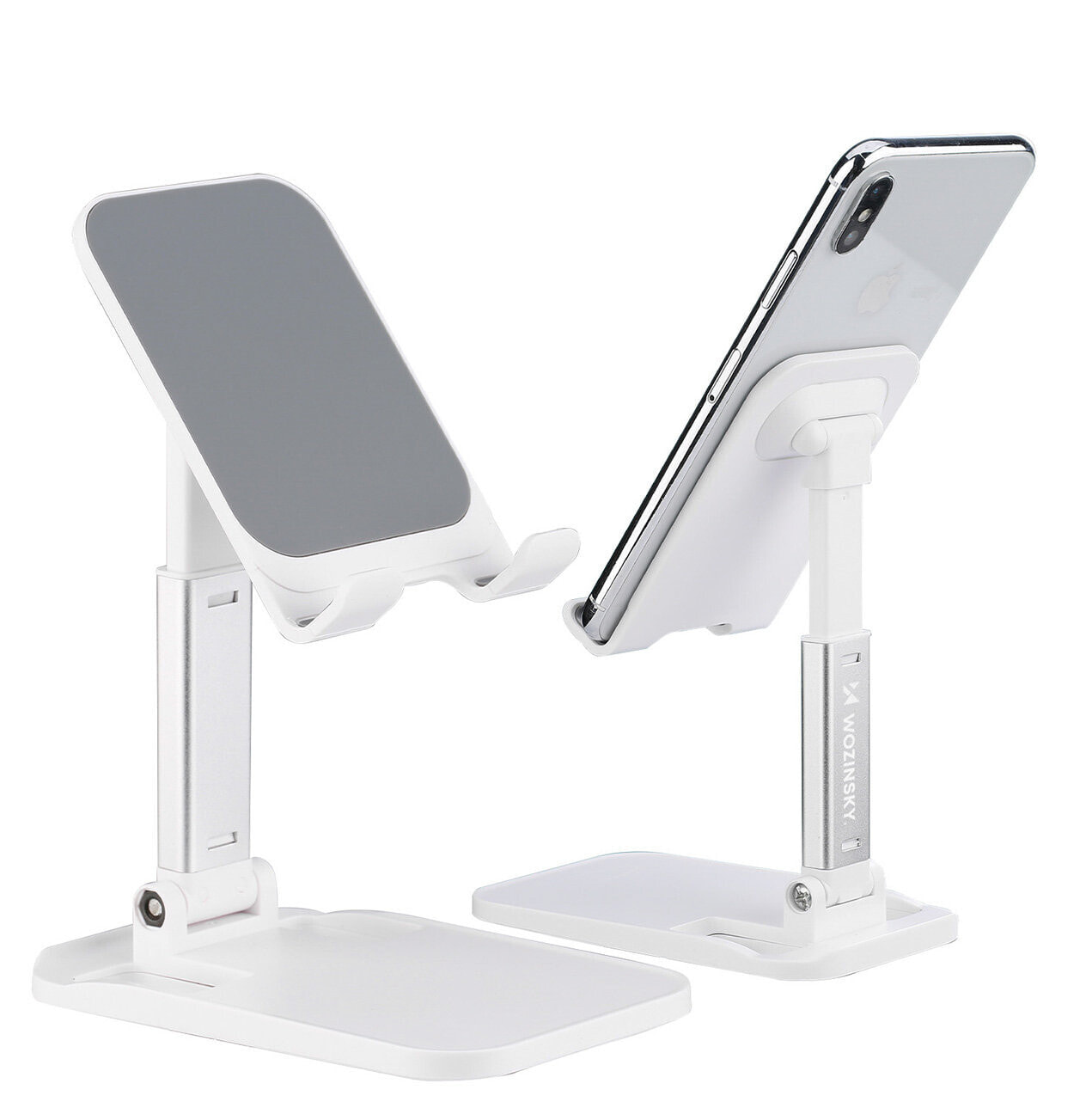 Stojak podstawka składana na telefon tablet 4-8'' na biurko biały