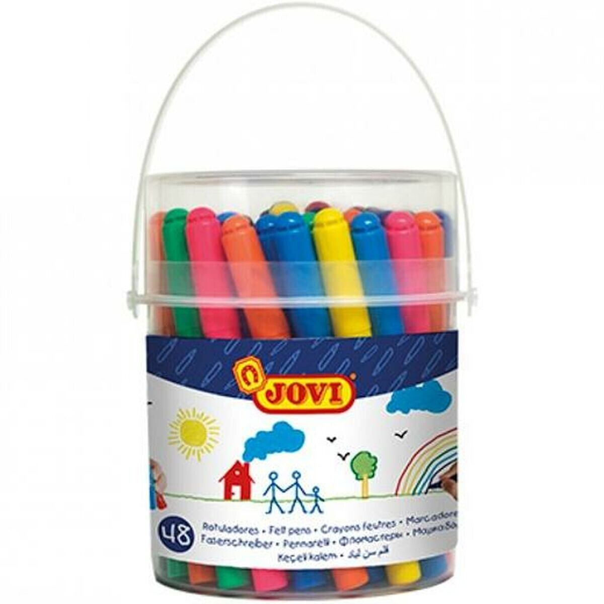 Set of Felt Tip Pens Jovi 48 Pieces Multicolour