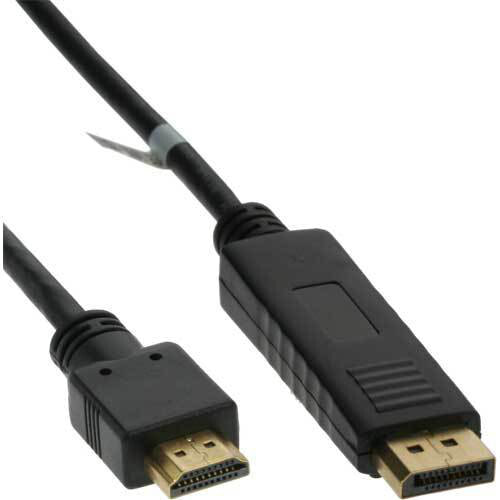 InLine 17183 кабельный разъем/переходник DisplayPort HDMI Черный