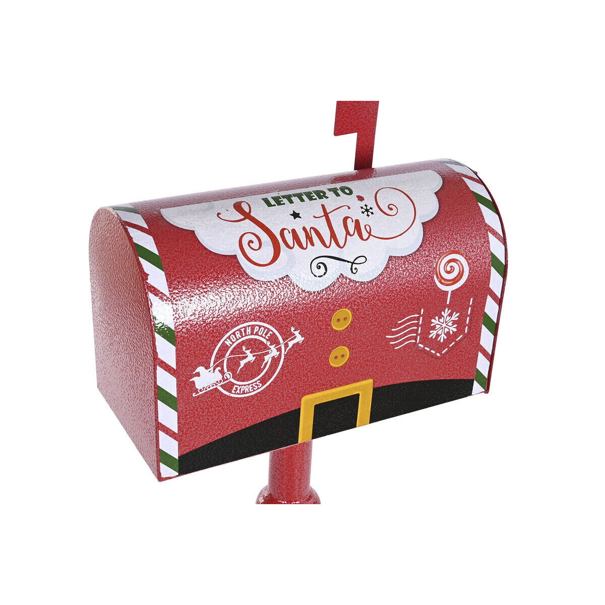 Christmas bauble DKD Home Decor White Black Red Green Letterbox 33 x 18 x 100,5 cm