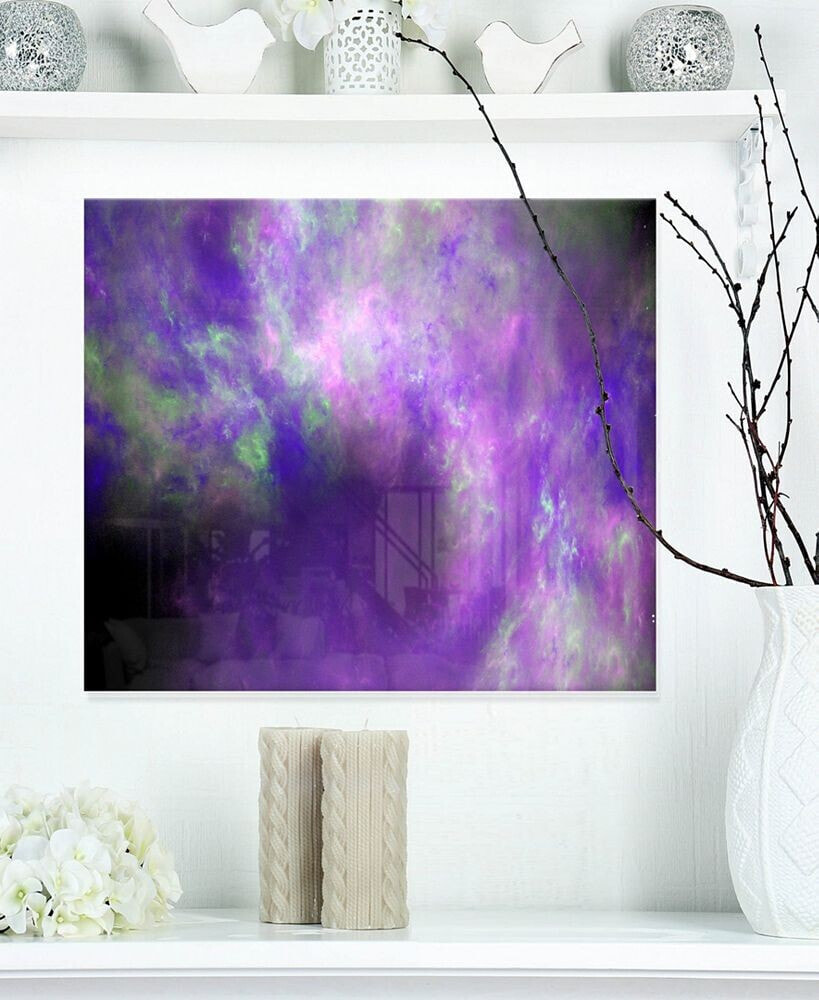 Design Art designart 'Perfect Light Purple Starry Sky' Abstract Metal Wall Decor - 20