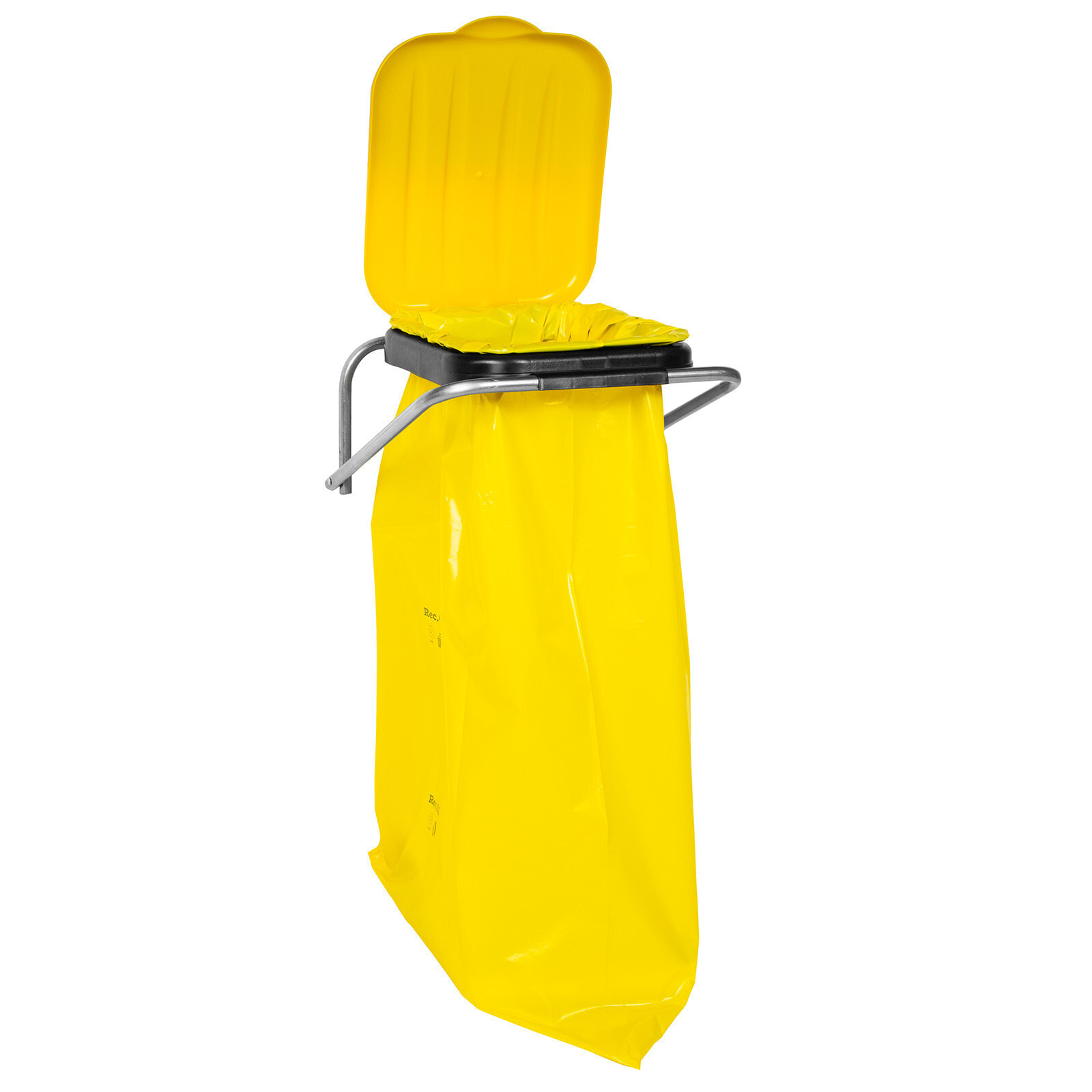 Yellow wall mount for waste segregation - 120L bags