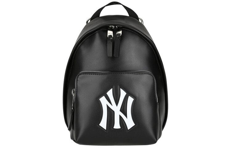 MLB 时尚潮流纯色NY纽约洋基队 书包背包双肩包单肩斜挎包 男女同款 黑色 / Сумка MLB NY 32BGP4941-50L