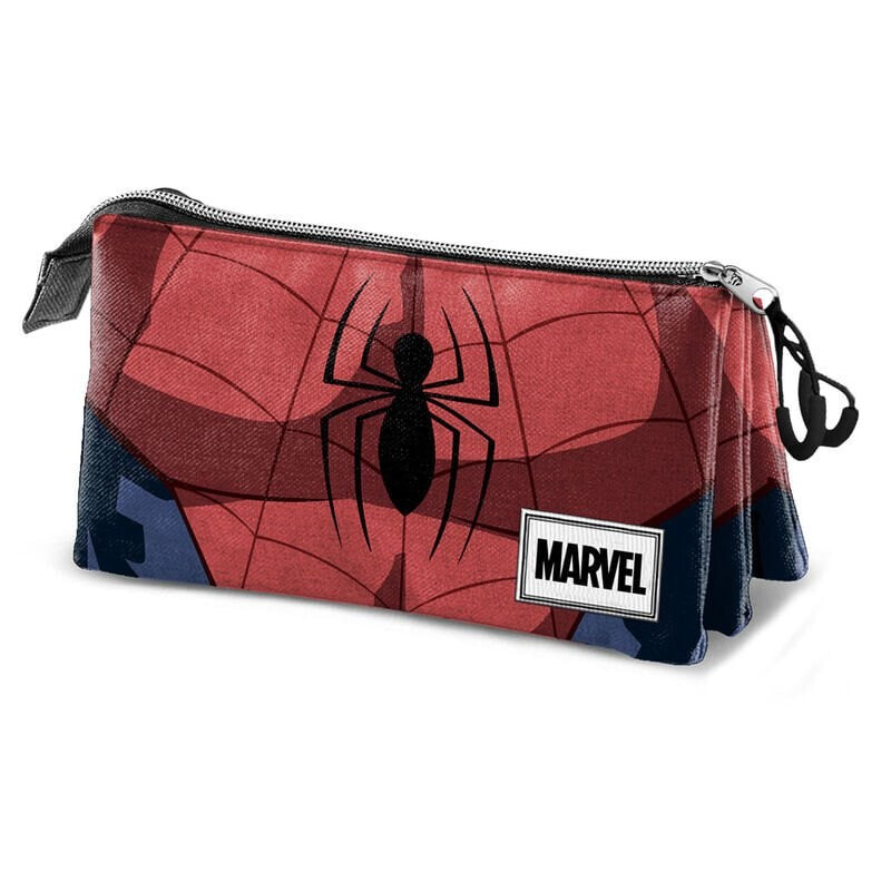 KARACTERMANIA Spiderman Triple Pocket Pencil Case Suit Marvel