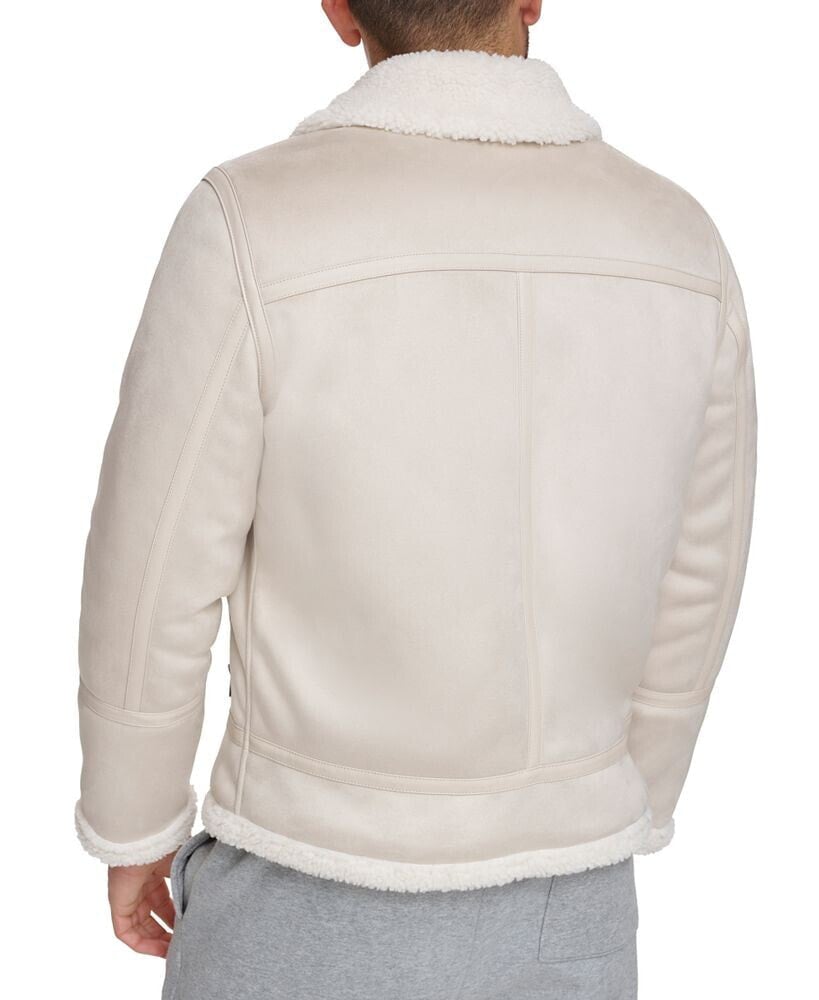 Men's Classic Faux Shearling B-3 Bomber Jacket