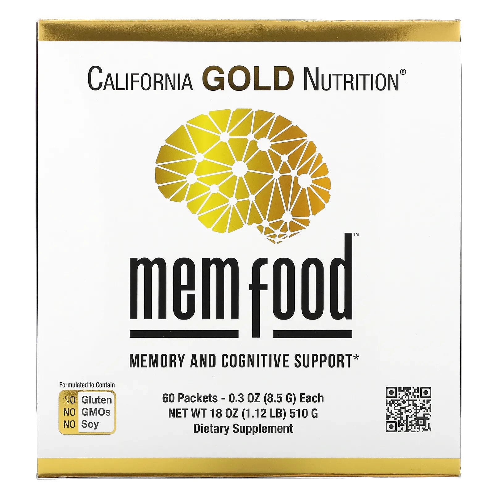 MEM Food, Memory & Cognitive Support, Individual Packet, 0.3 oz (8.5 g)