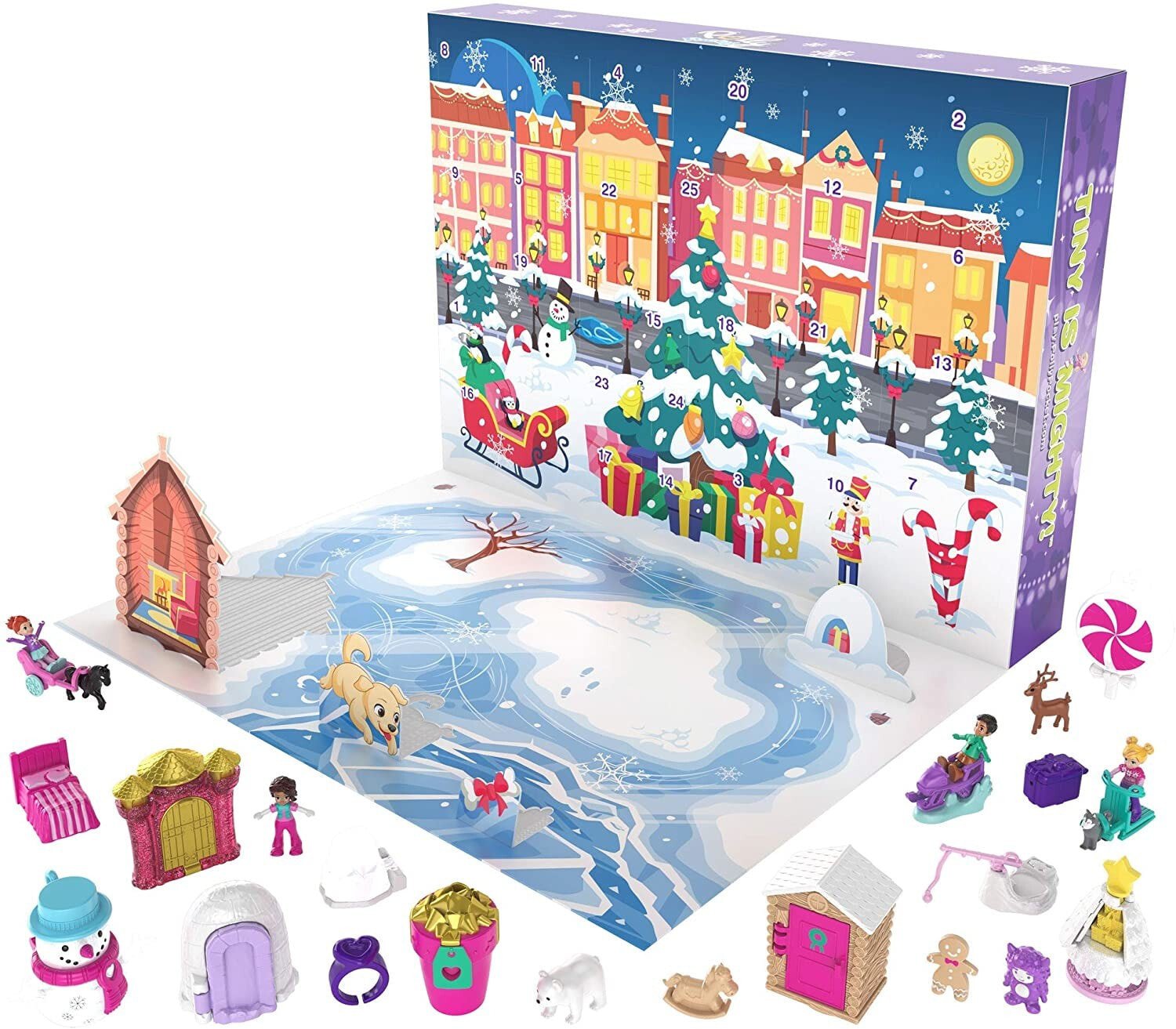 Адвент-календарь Polly Pocket GKL46 Зимняя страна чудес, с 25 сюрпризами