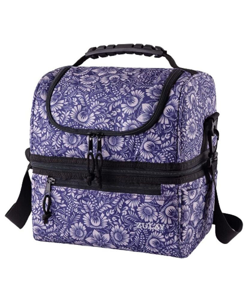 Zulay Kitchen insulated 2-Compartment Lunch Box Bag With Strap