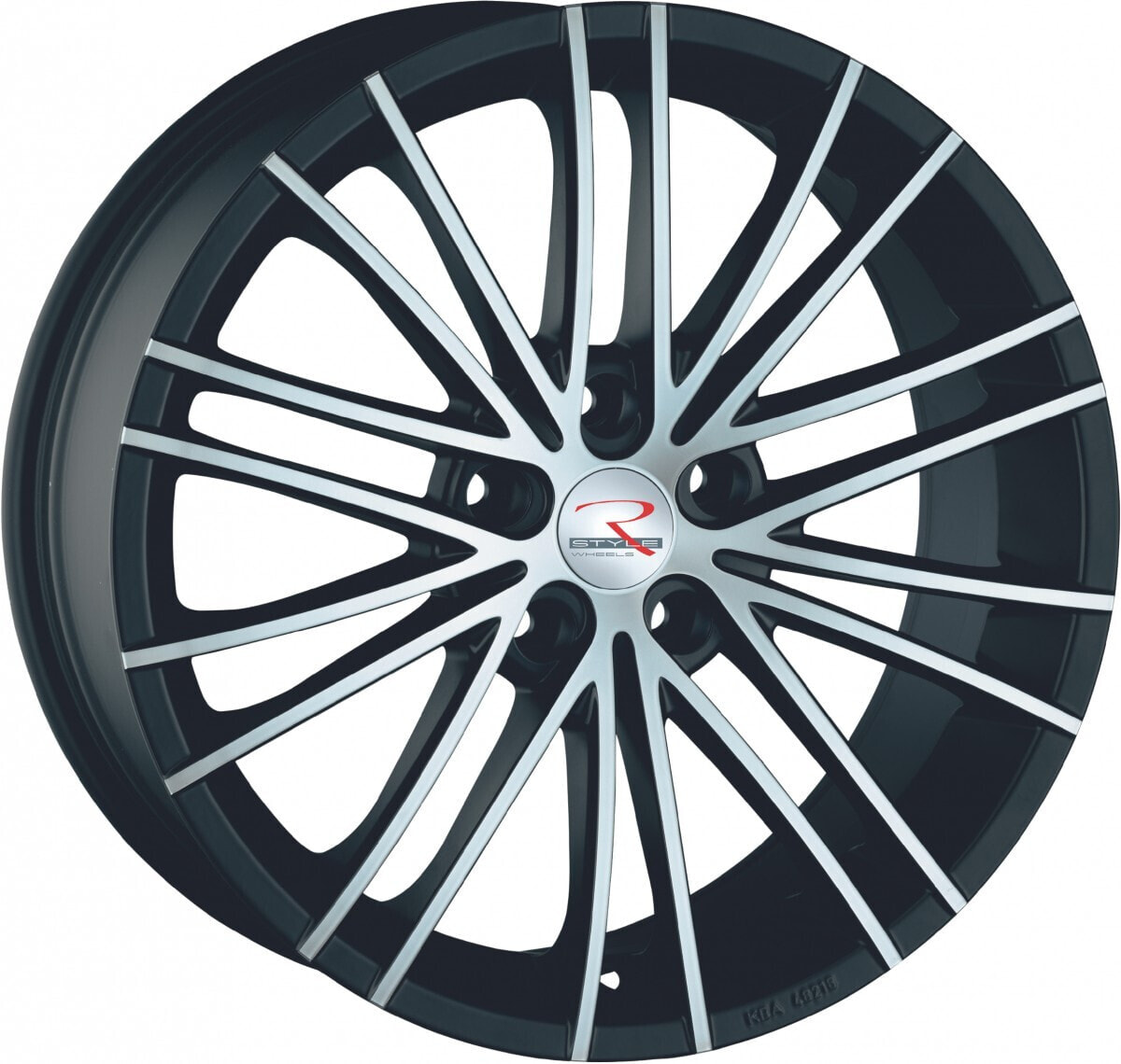 Колесный диск литой R-Style Wheels SR11 black matt front polished 6x15 ET44 - LK4/100 ML70.4