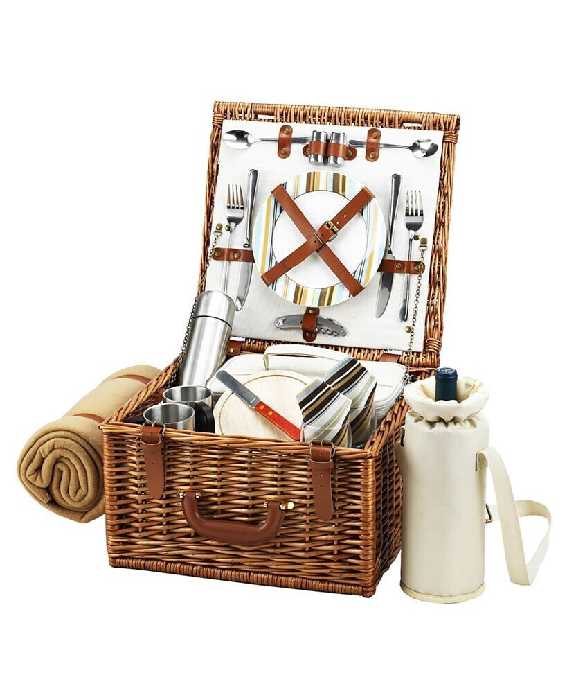Picnic At Ascot cheshire English-Style Basket -Picnic, Coffee with Blanket for 2