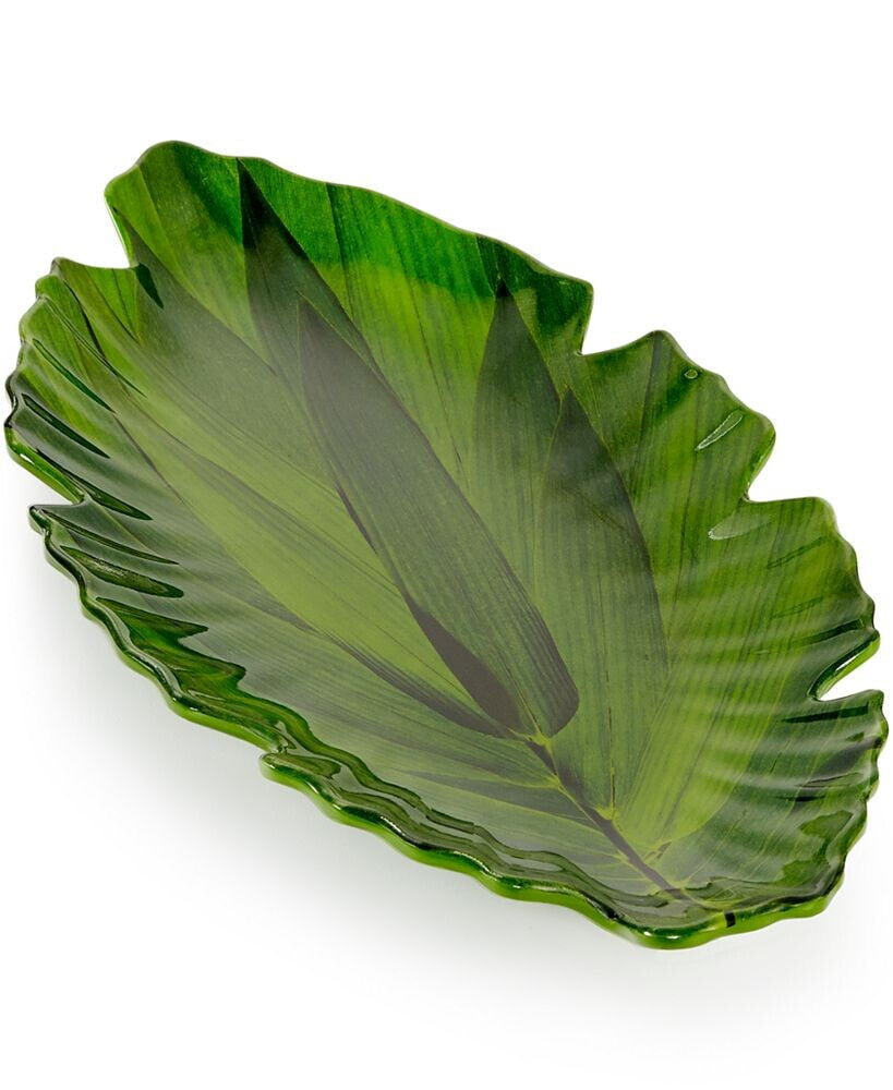 Q Squared zen Melamine Small Green Leaf Platter