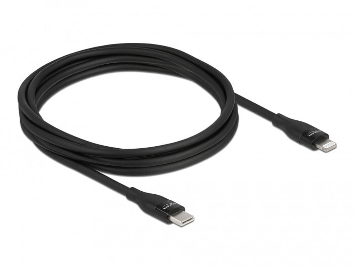 86638 - Black - USB C - Lightning - 2 m - Male - Male