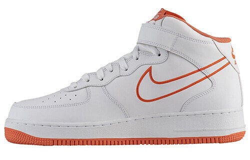 Nike Air Force 1 Mid 休闲 中帮 板鞋 男款 白橙 / Кроссовки Nike Air Force AQ8650-100