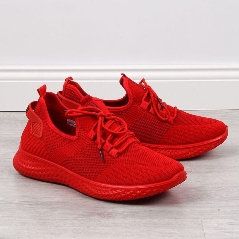 Мужские красные спортивные кроссовки Inny NewS M EVE266B red textile sports shoes