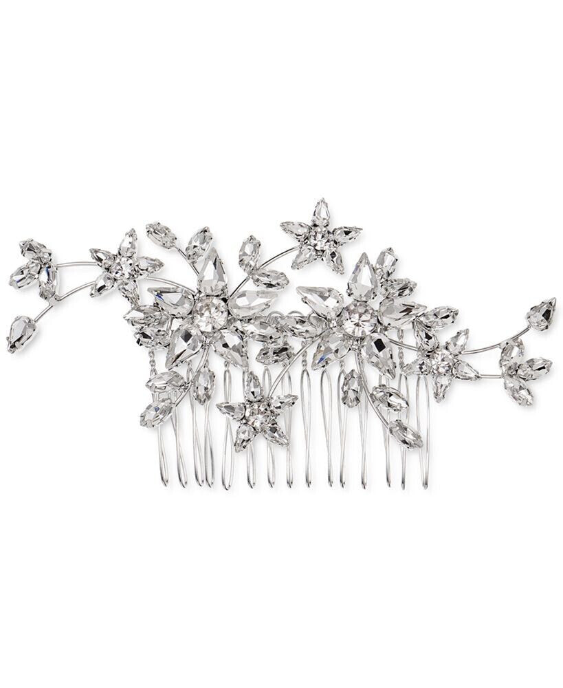 Silver-Tone Crystal Flower Sprig Hair Comb, Created for Macy's
