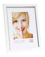 Deknudt S46AF1 - Plastic - Silver,White - Single picture frame - 15 x 20 cm - Rectangular - Landscape