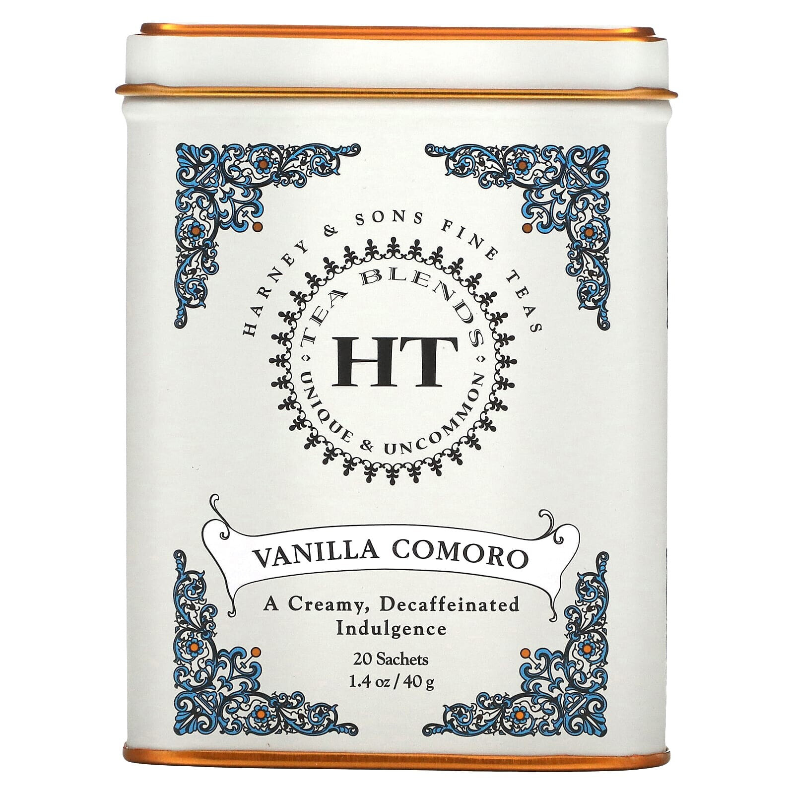 Harney & Sons, HT Tea Blend, чай со вкусом коморской ванили, 20 чайных саше, 40 г (1,4 унции)