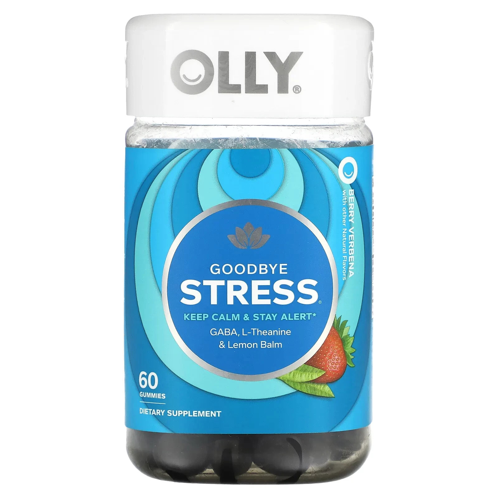 OLLY, Goodbye Stress, ягодная вербена, 60 жевательных таблеток