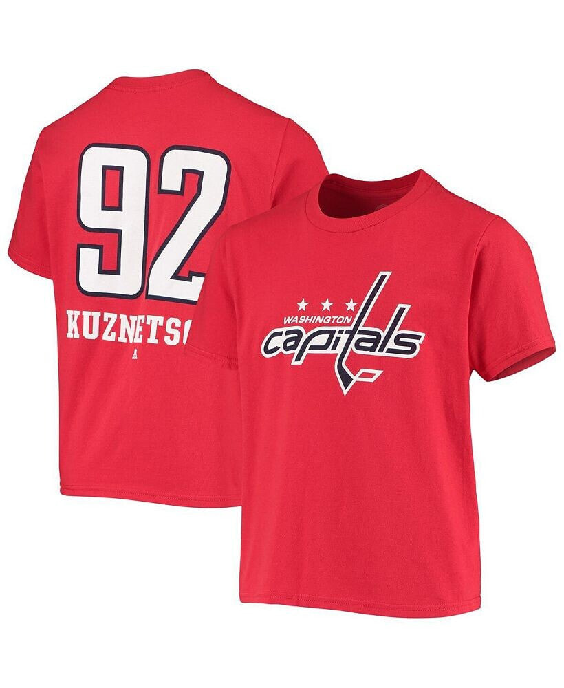 Fanatics youth Boys Branded Evgeny Kuznetsov Red Washington Capitals Underdog Name and Number T-shirt