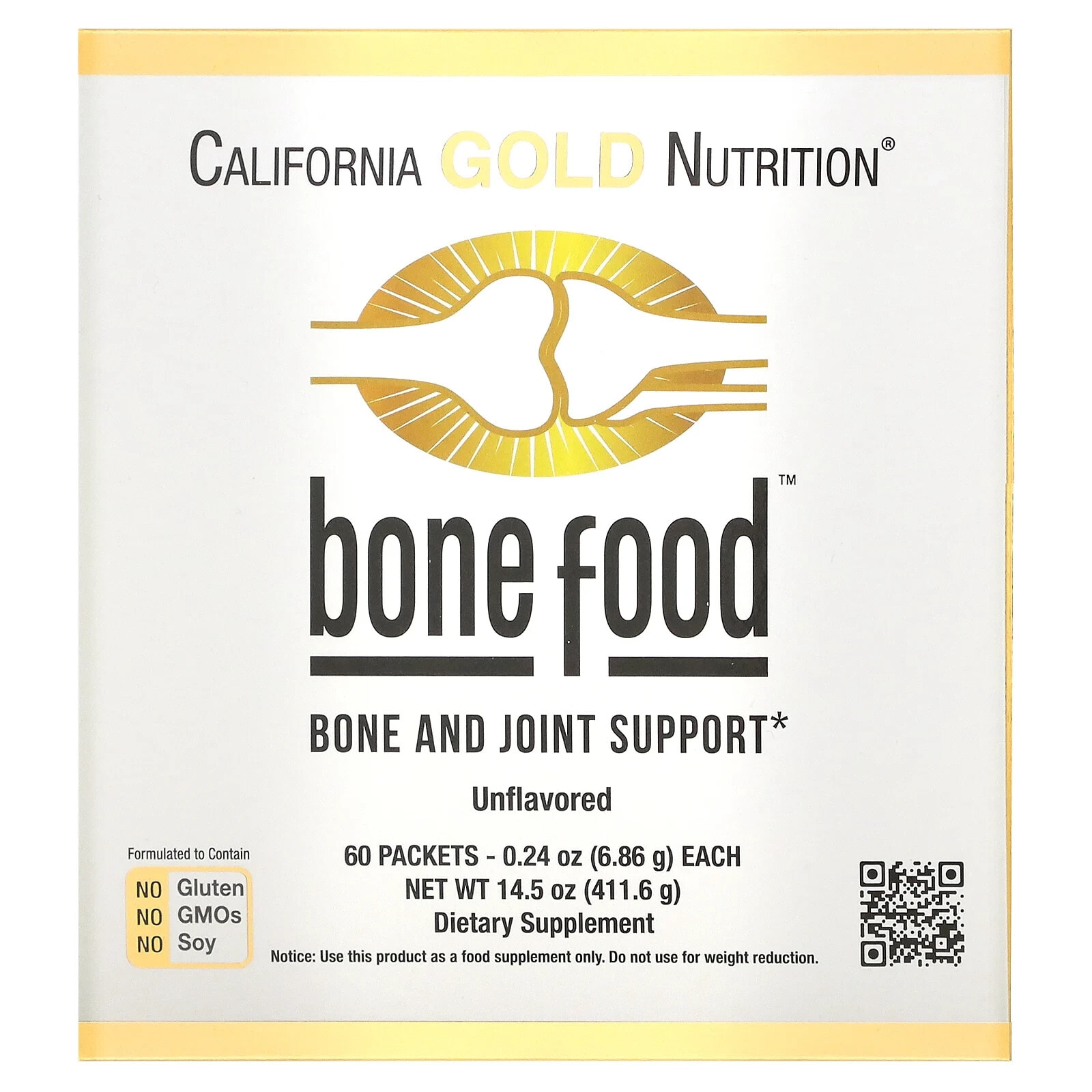California Gold Nutrition, Bone Food, добавка для поддержки здоровья костей и суставов, 411 г (14,50 унции)