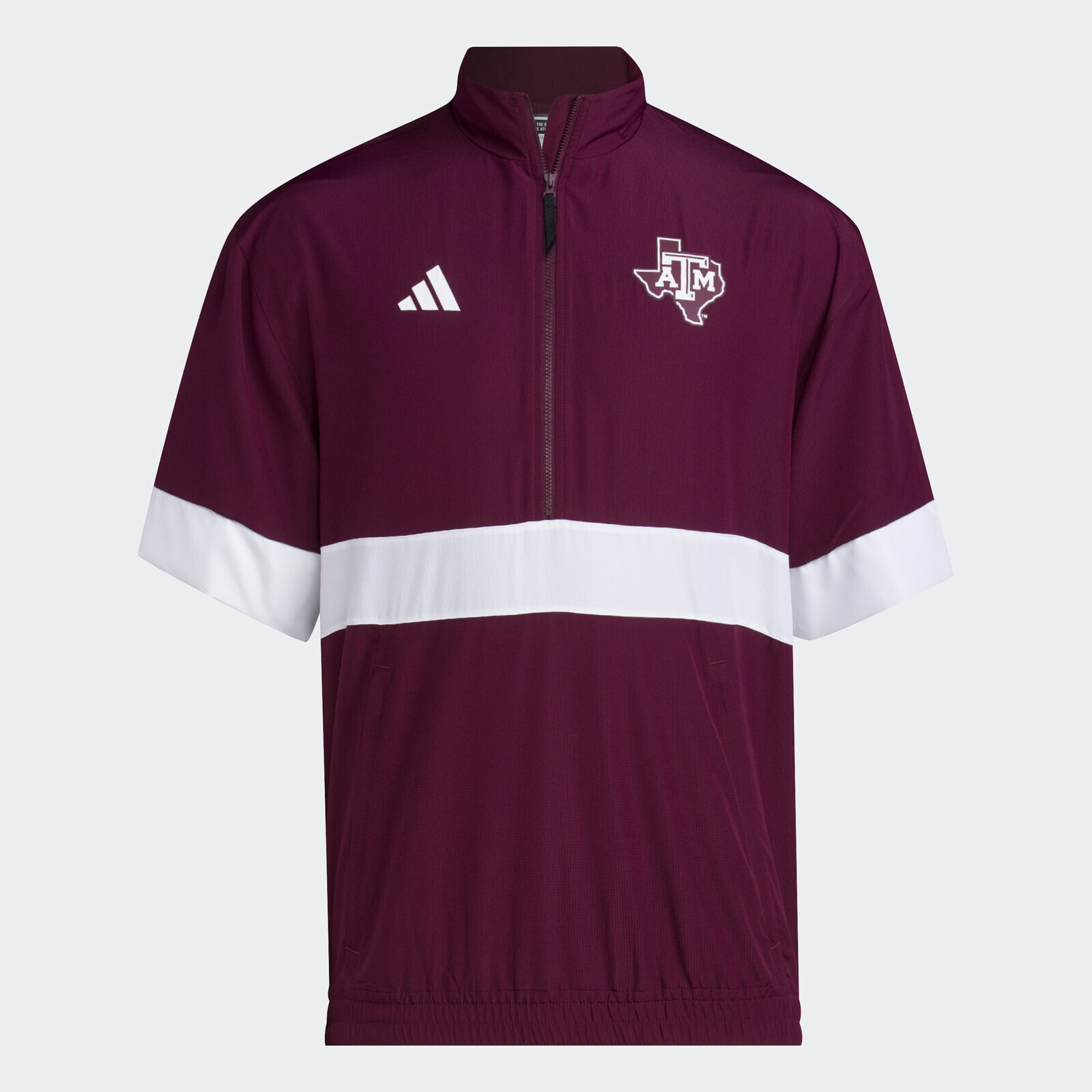 adidas men Texas A&M Training Strategy 1/4 Zip Top