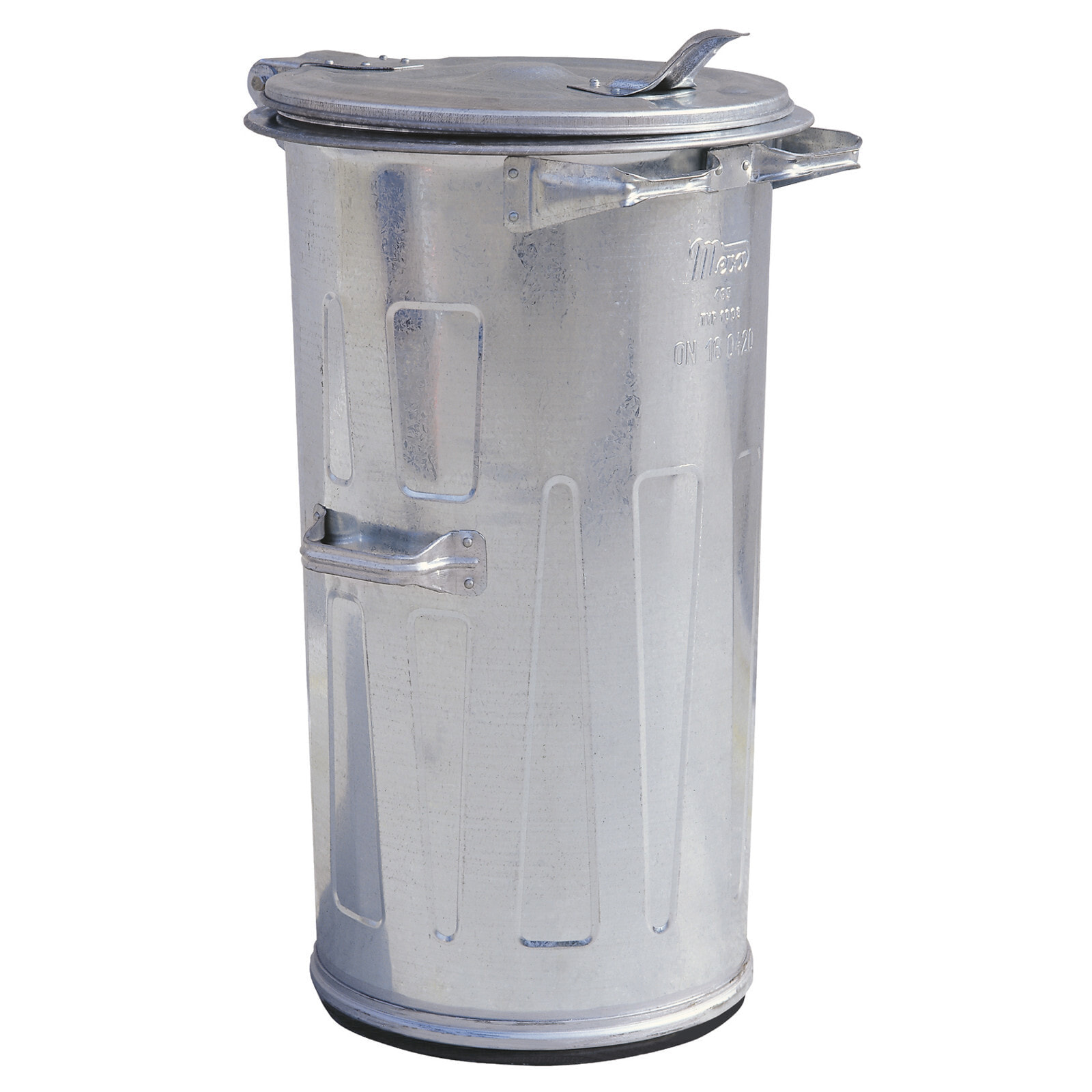Metal waste bin made of galvanized sheet resistant to high temperatures for ash 110L
