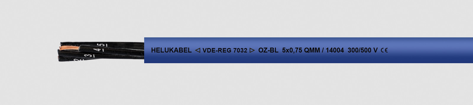 Helukabel OZ-BL 4x0.75qmm Blau EigensichereSteuerleitung PVC 14003